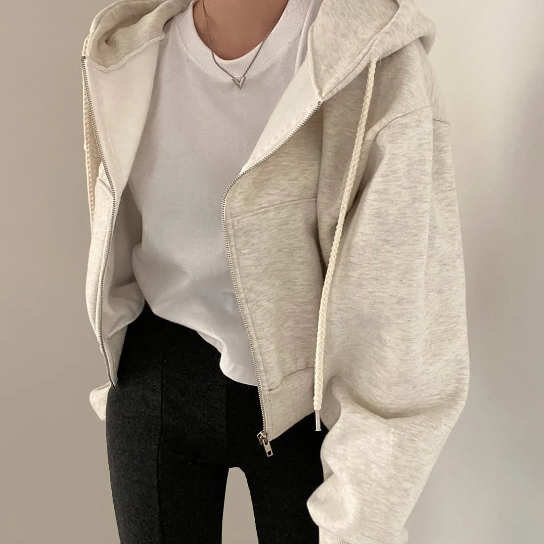 Essential Y2K Oversized Zip Hoodie™