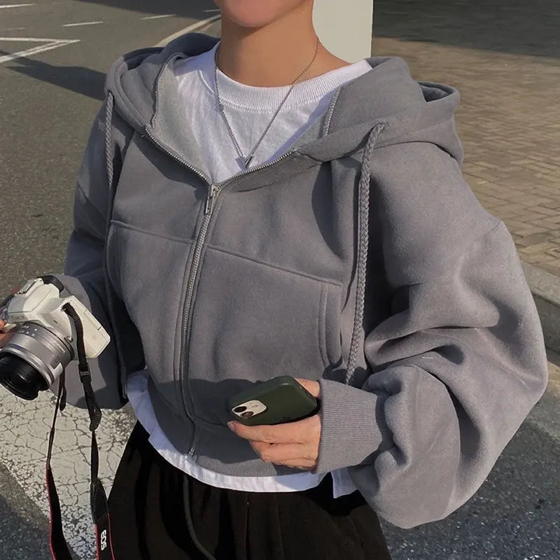 Essential Y2K Oversized Zip Hoodie™