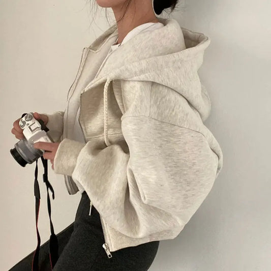 Essential Y2K Oversized Zip Hoodie™