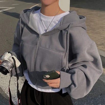 Essential Y2K Oversized Zip Hoodie™
